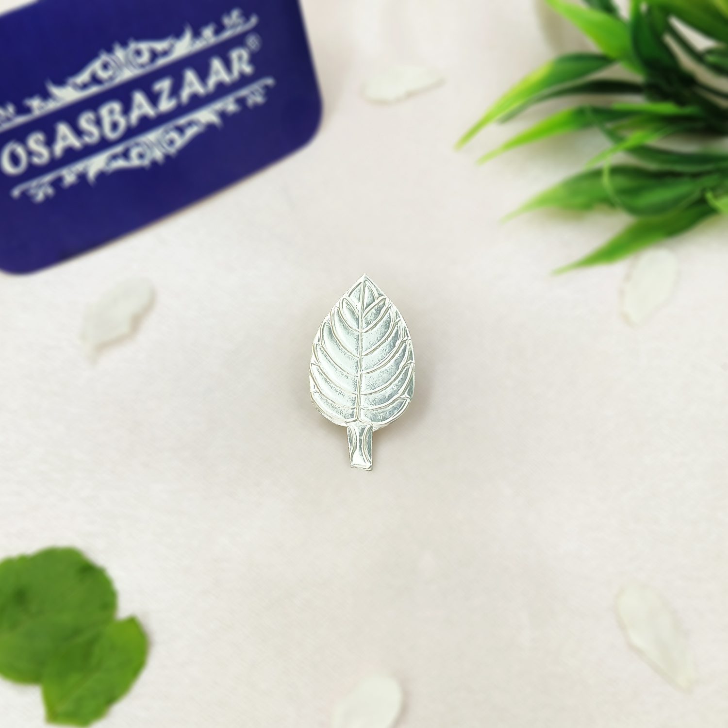 15 Pure Silver Tulsi Leaf Image Top 2