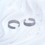 29. Toe Rings - Silver Toe Rings – Double Leaves